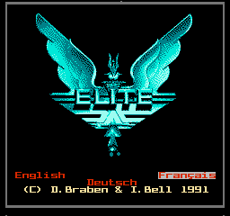 Elite title screen for NES